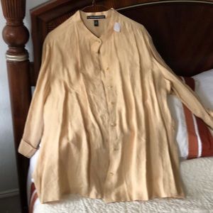 EC beige linen blouse